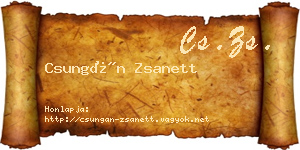 Csungán Zsanett névjegykártya