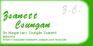zsanett csungan business card