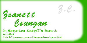 zsanett csungan business card